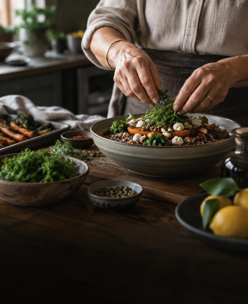 A nourishing meal being prepared at home